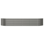 Letto Giardino Acciaio Verniciato a Polvere 224x80x36 cm Grigio