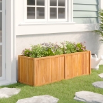 Letto da Giardino Rialzato 150x50x50 cm Legno Massello di Teak