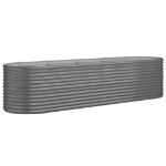 Letto Giardino Acciaio Verniciato a Polvere 296x80x68 cm Grigio