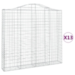 Cesti Gabbioni ad Arco 13 pz 200x30x180/200 cm Ferro Zincato