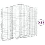 Cesti Gabbioni ad Arco 13 pz 200x30x160/180 cm Ferro Zincato
