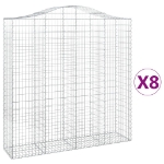 Cesti Gabbioni ad Arco 8 pz 200x50x200/220 cm Ferro Zincato