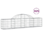 Cesti Gabbioni ad Arco 25 pz 200x30x40/60 cm Ferro Zincato