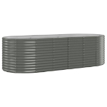 Letto Giardino Acciaio Verniciato a Polvere 249x100x68cm Grigio