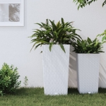 Fioriera con Interno Rimovibile Bianca 21 / 49 L PP Rattan