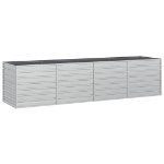 Letto Rialzato Giardino 320x80x77 cm in Acciaio Zincato Argento