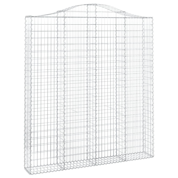 Cesti Gabbioni ad Arco 5 pz 200x30x220/240 cm Ferro Zincato
