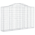 Cesti Gabbioni ad Arco 11 pz 200x30x120/140 cm Ferro Zincato