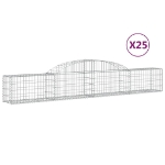 Cesti Gabbioni ad Arco 25 pz 300x30x40/60 cm Ferro Zincato