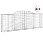 Cesti Gabbioni ad Arco 11 pz 300x30x100/120 cm Ferro Zincato