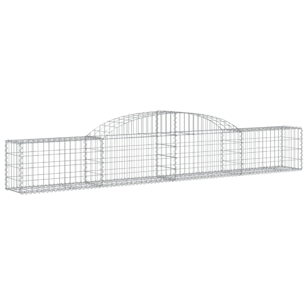 Cesti Gabbioni ad Arco 12 pz 300x30x40/60 cm Ferro Zincato