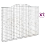Cesti Gabbioni ad Arco 7 pz 300x30x220/240 cm Ferro Zincato
