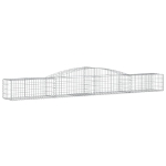 Cesti Gabbioni ad Arco 9 pz 400x50x40/60 cm Ferro Zincato