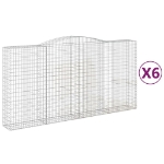 Cesti Gabbioni ad Arco 6 pz 400x50x200/220 cm Ferro Zincato
