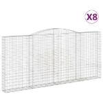 Cesti Gabbioni ad Arco 8 pz 400x30x180/200 cm Ferro Zincato