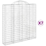 Cesti Gabbioni ad Arco 7 pz 200x30x200/220 cm Ferro Zincato