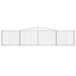 Cesto Gabbione ad Arco 400x30x80/100 cm Ferro Zincato