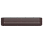 Letto Giardino Acciaio Verniciato a Polvere 368x80x68cm Marrone