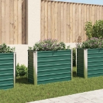 Letto Rialzato Giardino in Acciaio Zincato 100x40x77 cm Verde
