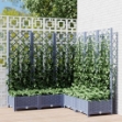 Fioriera Giardino e Graticcio Grigio Blu 120x120x121,5 cm PP