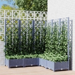 Fioriera Giardino e Graticcio Grigio Blu 120x120x121,5 cm PP
