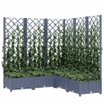 Fioriera Giardino e Graticcio Grigio Blu 120x120x121,5 cm PP