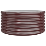 Vaso Giardino Acciaio Verniciato a Polvere 80x80x36 cm Marrone