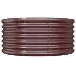 Vaso Giardino Acciaio Verniciato a Polvere 80x80x36 cm Marrone