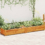 Letto Rialzato da Giardino in Legno di Acacia 200x50x25 cm