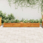 Letto Rialzato da Giardino in Legno di Acacia 200x50x25 cm