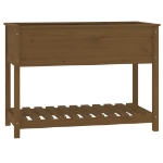 Fioriera con Mensola Ambra 111,5x54x81cm in Legno Massello Pino
