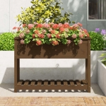 Fioriera con Mensola Ambra 111,5x54x81cm in Legno Massello Pino