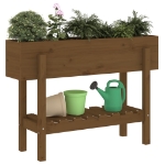 Fioriera Rialzata da Giardino Ambra 101x30x69 cm Massello Pino