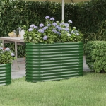 Letto Giardino Acciaio Verniciato a Polvere 114x40x68 cm Verde