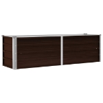 Letto Rialzato Giardino Marrone 160x40x45 cm in Acciaio Zincato