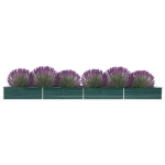 Letto Rialzato Giardino in Acciaio Zincato 600x80x45 cm Verde