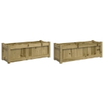 Fioriere da Giardino 2 pz in Legno di Pino Impregnato