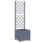 Fioriera da Giardino con Graticcio Grigio Blu 40x40x136 cm PP