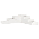 Fioriera Giardino 4 Ripiani Bianca 106x104,5x36cm Massello Pino