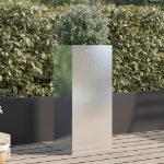 Fioriera Argento 32x29x75 cm in Acciaio Inox