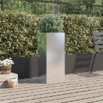 Fioriera Argento 32x29x75 cm in Acciaio Inox