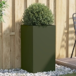 Fioriera Verde Oliva 42x38x75 cm in Acciaio