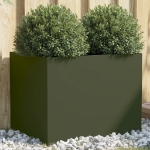 Fioriera Verde Oliva 62x47x46 cm in Acciaio