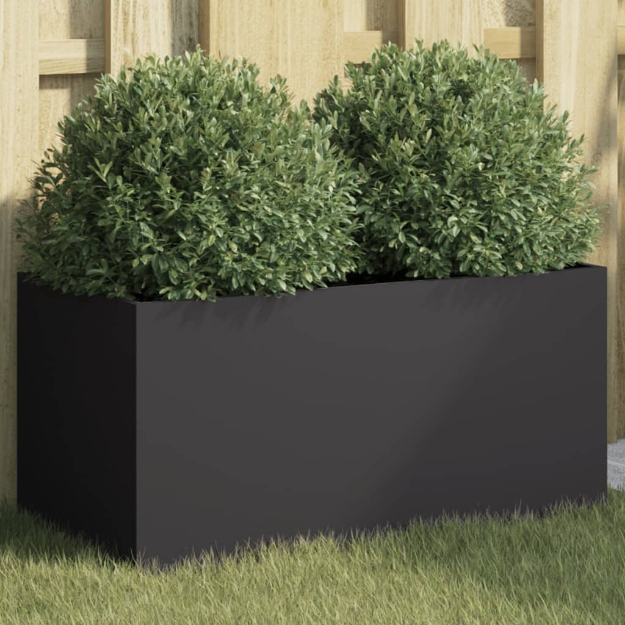 Fioriera Nera 52x48x75 cm in Acciaio