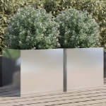 Fioriere 2 pz Argento 49x47x46 cm in Acciaio Inox