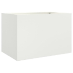 Fioriera Bianca 62x30x29 cm in Acciaio