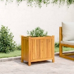 Fioriera Giardino con Rivestimento 54x31x50 cm Massello Acacia