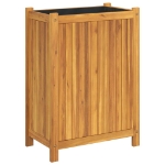 Fioriera Giardino con Rivestimento 54x31x75 cm Massello Acacia