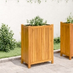 Fioriera Giardino con Rivestimento 54x31x75 cm Massello Acacia
