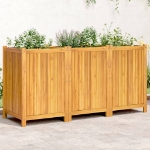 Fioriera Giardino con Rivestimento 150x50x75 cm Massello Acacia